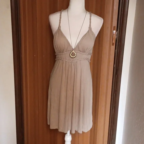 TOPIA BEIGE SUN DRESS - Picture 1 of 6